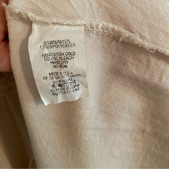 Soprano Tan Mesh Top Mini Dress with Long Bell Sleeves - Picture 10 of 12